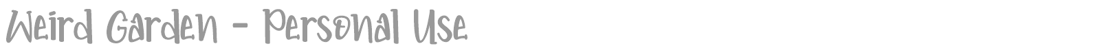 Weird Garden font preview